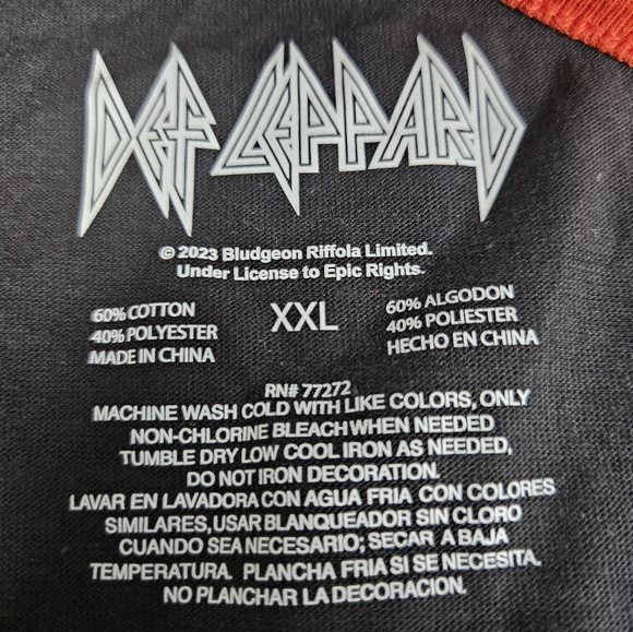 Def Leppard One-Shoulder Crop Top XXL NWT - Picture 5 of 6